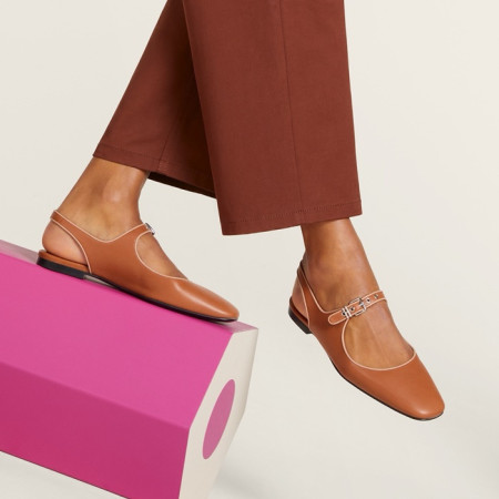 에르메스 여성 클레오 슬링백 - Hermes Womens Kleo Slingback - hes4008x