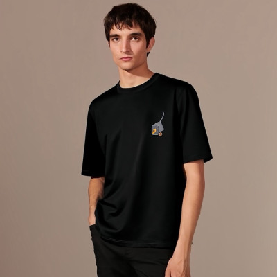 에르메스 남성 라운드 반팔티 - Hermes Mens Round Tshirt - hec5215x