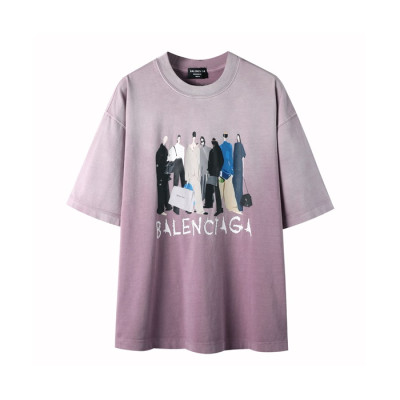 발렌시아가 남성 라운드 반팔 티셔츠 - Balenciaga Mens Round Tshirt - bac5240x