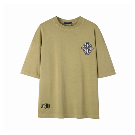 크롬하츠 남성 라운드 반팔티 - Chrom Hearts Mens Round Tshirt - chc5246x