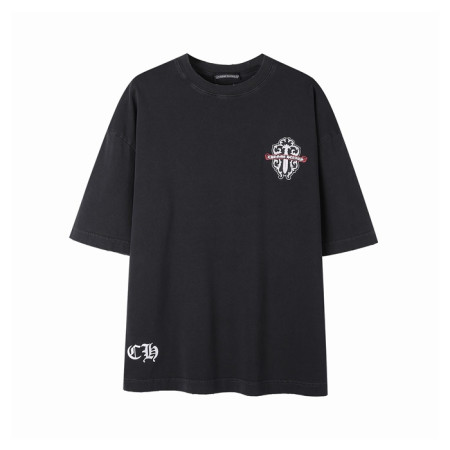 크롬하츠 남성 라운드 반팔티 - Chrom Hearts Mens Round Tshirt - chc5247x