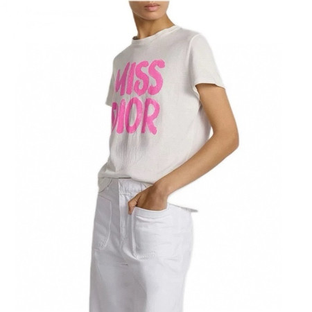 디올 여성 라운드 티셔츠 - Dior Womens Round Tshirt - dic5260x