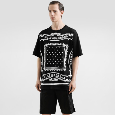 돌체앤가바나 남성 반팔 티셔츠 - Dolce&Gabbana Mens Round Tshirt - doc5275x