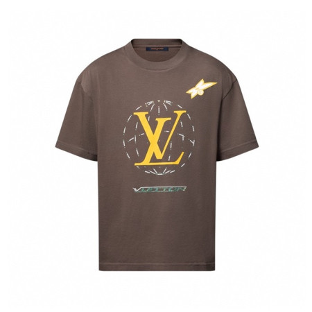 루이비통 남성 라운드 반팔 티셔츠 - Louis vuitton Mens Round Tshirt - lvc5285x