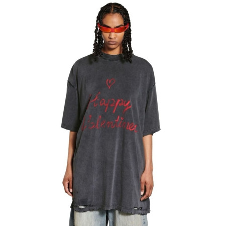 발렌시아가 남성 라운드 반팔 티셔츠 - Balenciaga Mens Round Tshirt - bac5297x