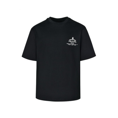 프라다 남성 라운드 반팔티 - Prada Mens Round Tshirt - prc5330x