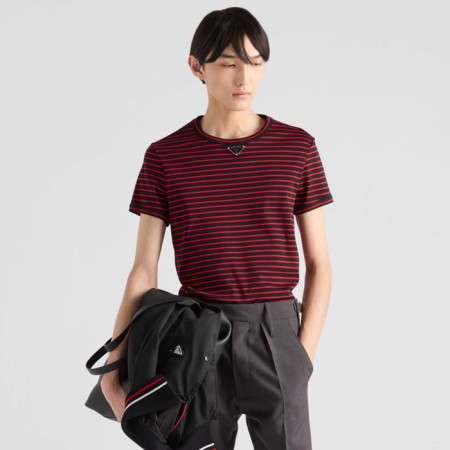 프라다 남성 라운드 반팔티 - Prada Mens Round Tshirt - prc5333x