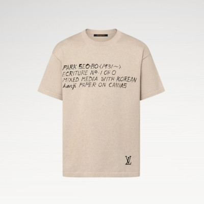 루이비통 남성 라운드 반팔 티셔츠 - Louis vuitton Mens Round Tshirt - lvc5338x