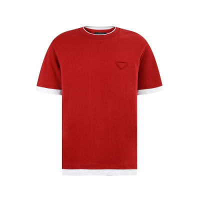 프라다 남성 라운드 반팔티 - Prada Mens Round Tshirt - prc5374x