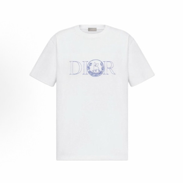 디올 남성 라운드 반팔 티셔츠 - Dior Mens Round Tshirt - dic5401x