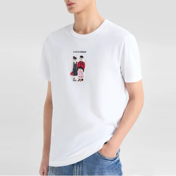 돌체앤가바나 남성 반팔 티셔츠 - Dolce&Gabbana Mens Round Tshirt - doc5419x