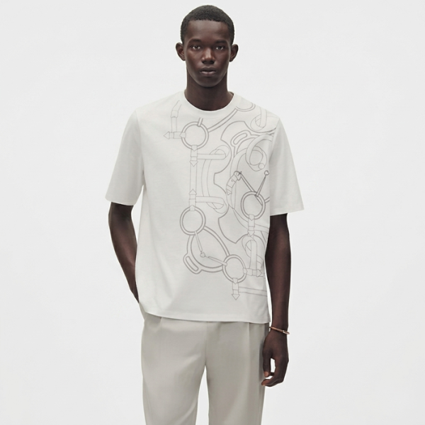 에르메스 남성 라운드 반팔티 - Hermes Mens Round Tshirt - hec5486x