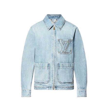 루이비통 남성 데님 재킷 - Louis vuitton Mens Denim Jacket - lvc5487x