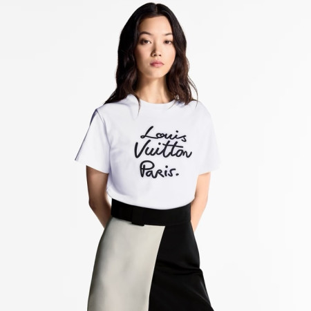 루이비통 여성 반팔 티셔츠 - Louis vuitton Womens White Tshirts - lvc5509x