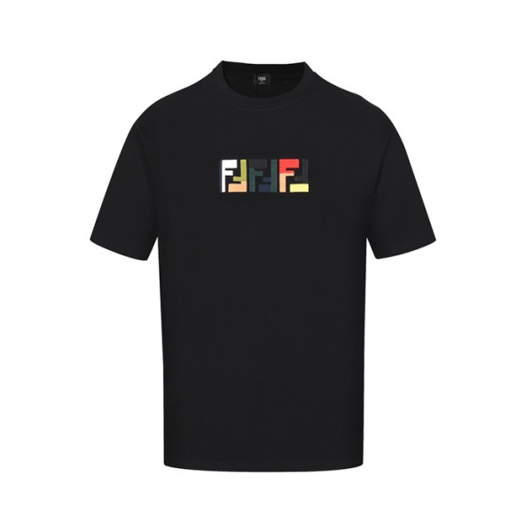 펜디 남성 라운드 반팔 티셔츠 - Fendi Mens Round Tshirt - fec5519x