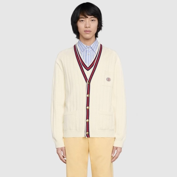 구찌 남성 브이넥 가디건 - Gucci Mens V-neck Cardigan - guc5524x