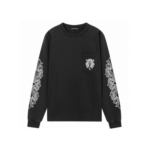 크롬하츠 남성 라운드 긴팔티 - Chrome Hearts Mens Round Tshirt - chc5547x