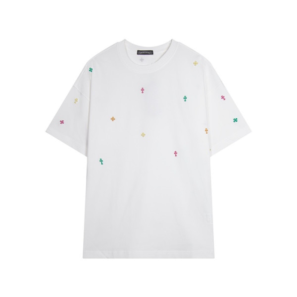 크롬하츠 남성 라운드 반팔티 - Chrom Hearts Mens Round Tshirt - chc5620x