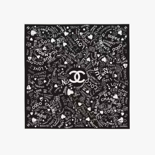 샤넬 여성 그래피티 스카프 - Chanel Womens Graffiti Scarf - acc4455x
