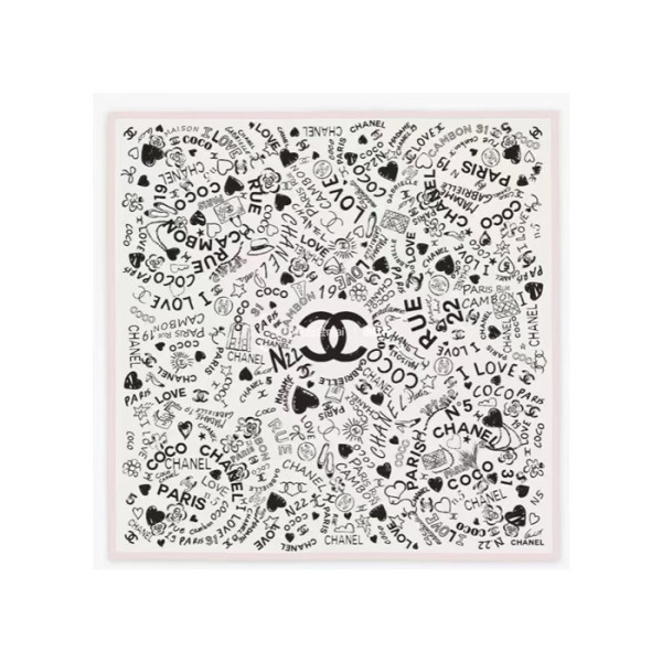 샤넬 여성 그래피티 스카프 - Chanel Womens Graffiti Scarf - acc4456x