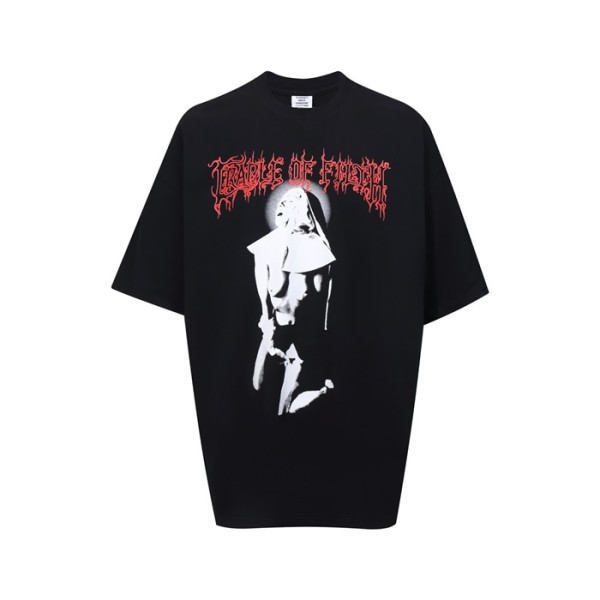 베트멍 남/녀 라운드 반팔 티셔츠 - Vetements Unisex Oversize Tshirt - vec5682x