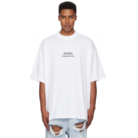 베트멍 남/녀 라운드 반팔 티셔츠 - Vetements Unisex Oversize Tshirt - vec5683x