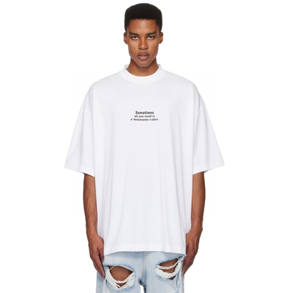 베트멍 남/녀 라운드 반팔 티셔츠 - Vetements Unisex Oversize Tshirt - vec5683x
