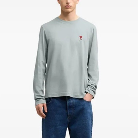 아미 남/녀 크루넥 긴팔티 - Ami Unisex Round Tshirt - amc5704x