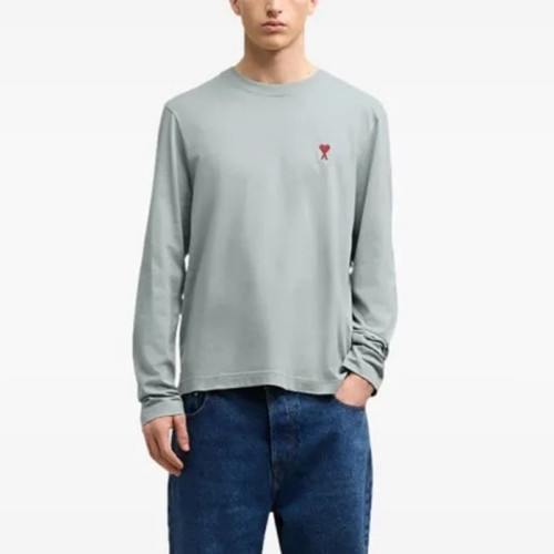 아미 남/녀 크루넥 긴팔티 - Ami Unisex Round Tshirt - amc5704x