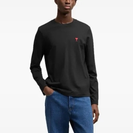 아미 남/녀 크루넥 긴팔티 - Ami Unisex Round Tshirt - amc5706x