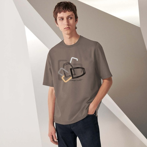 에르메스 남성 라운드 반팔티 - Hermes Mens Round Tshirt - hec5774x