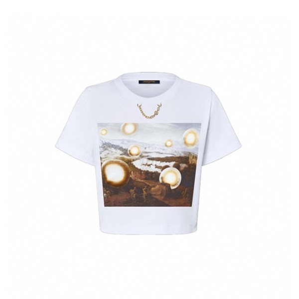 루이비통 여성 반팔 티셔츠 - Louis vuitton Womens White Tshirt - lvc5879x