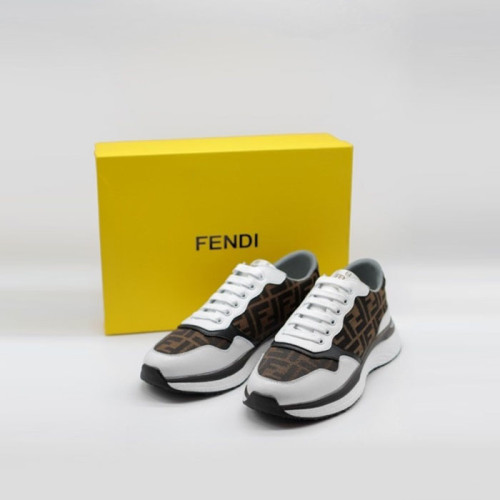 [당일배송] 펜디 남성 스니커즈 (화이트&브라운) - dd711x