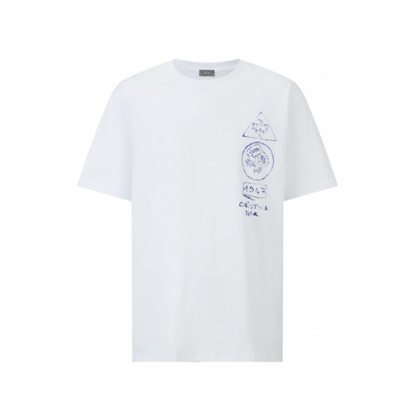 디올 남성 라운드 반팔 티셔츠 - Dior Mens Round Tshirt - dic5892x