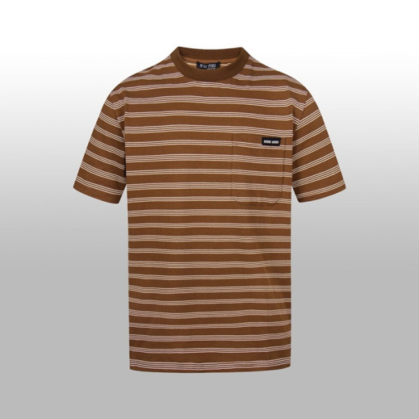 미우미우 남성 라운드 반팔 티셔츠 - Miumiu Mens Round Tshirt - mic5927x