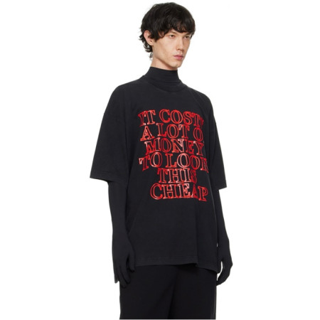 베트멍 남/녀 라운드 반팔 티셔츠 - Vetements Unisex Oversize Tshirt - vec5967x