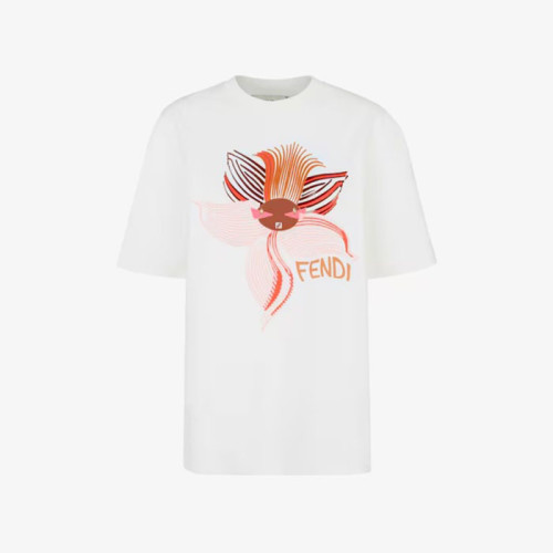 펜디 남성 라운드 반팔 티셔츠 - Fendi Mens Round Tshirt - fec6015x