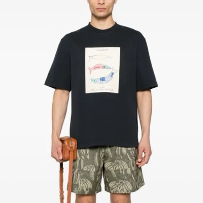 자크뮈스 남성 라운드 반팔티 - Jacquemus Mens Round Tshirt - jac6032x