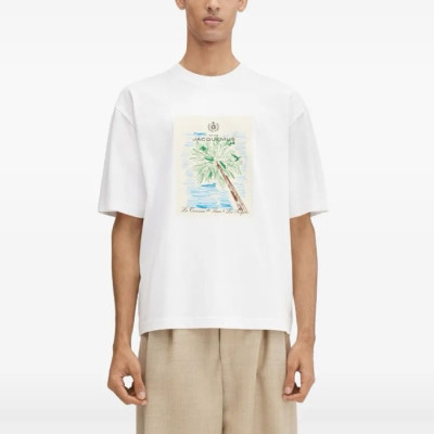 자크뮈스 남성 라운드 반팔티 - Jacquemus Mens Round Tshirt - jac6035x
