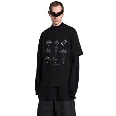 발렌시아가 남성 라운드 반팔 티셔츠 - Balenciaga Mens Round Tshirt - bac6073x