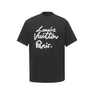 루이비통 남성 라운드 반팔 티셔츠 - Louis vuitton Mens Round Tshirt - lvc6077x