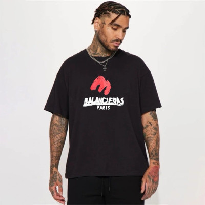 발렌시아가 남성 라운드 반팔 티셔츠 - Balenciaga Mens Round Tshirt - bac6097x