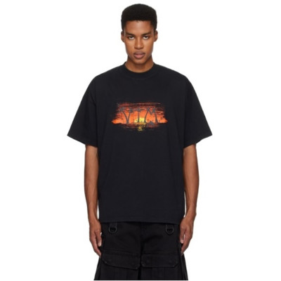 발렌시아가 남성 라운드 반팔 티셔츠 - Balenciaga Mens Round Tshirt - bac6188x