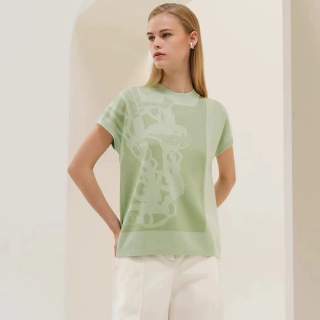 에르메스 여성 크루넥 반팔티 - Hermes Womens Round Tshirt - hec6194x