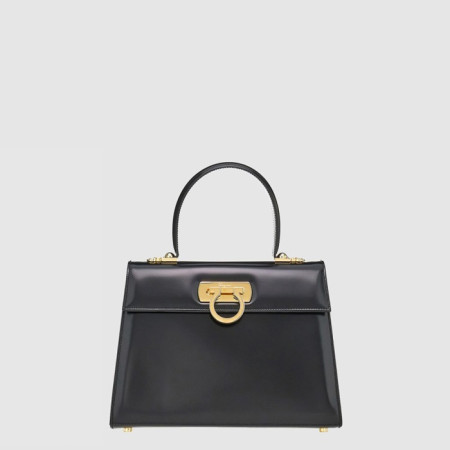 페라가모 여성 아이코닉 탑 핸들백 - Ferragamo Womens Iconic Top Handle Bag Large - feb5417x