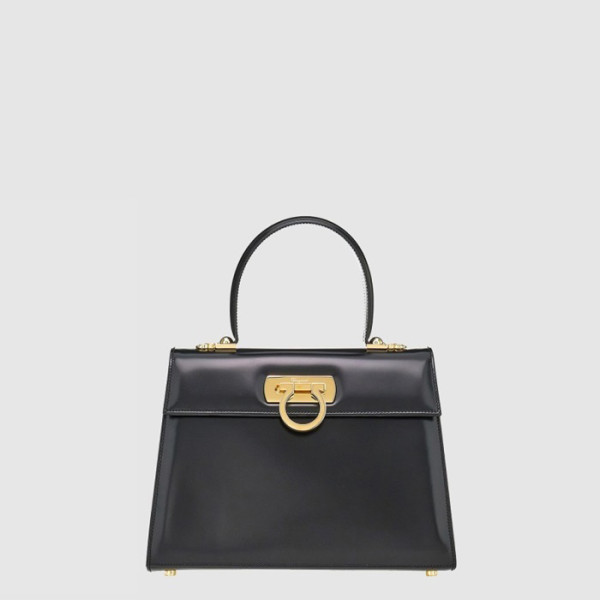 페라가모 여성 아이코닉 탑 핸들백 - Ferragamo Womens Iconic Top Handle Bag Large - feb5417x