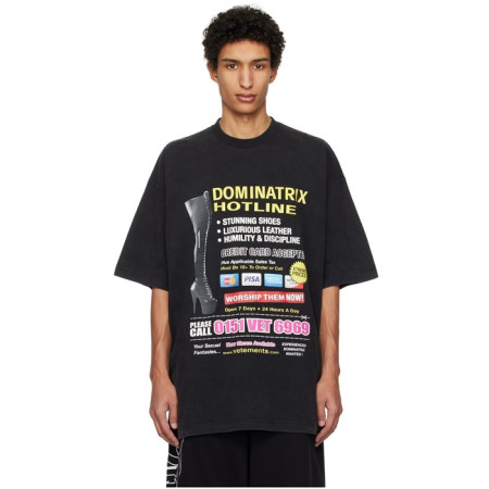 베트멍 남성 라운드 반팔 티셔츠 - Vetements Mens Oversize Tshirt - vec6447x