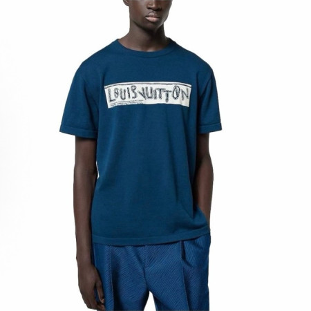 루이비통 남성 라운드 반팔 티셔츠 - Louis vuitton Mens Round Tshirt - lvc6451x