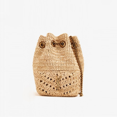 입생로랑 여성 라피아 조 미니 버킷백 - Saint Laurent Womens Raffia Joe Mini Bag - ysb5467x