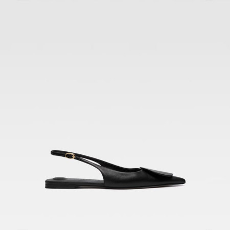 자크뮈스 여성 두엘로 플랫 슬링백 - Jacquemus Womens Duelo Flat Slingbacks - jas5670x